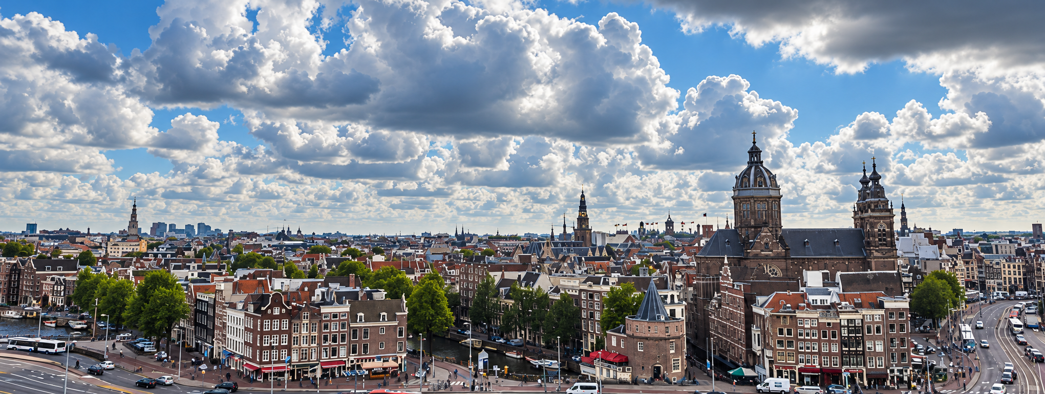 Panoramic view of Amsterdam